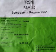 Bild 1 von 1 - RSM 3.2 Sportrasen-Regeneration Regenerationsrasen 10 Kg Rasensaatgut