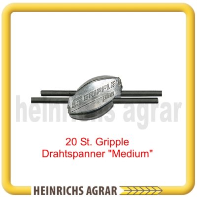 25 St Gripple Medium Plus 2,0-3,25 mm Draht Koppel Wein Zaun Drahtspanner 