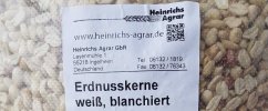 Erdnusskerne weiß, blanchiert "Heinrichs Agrar" 10 Kg